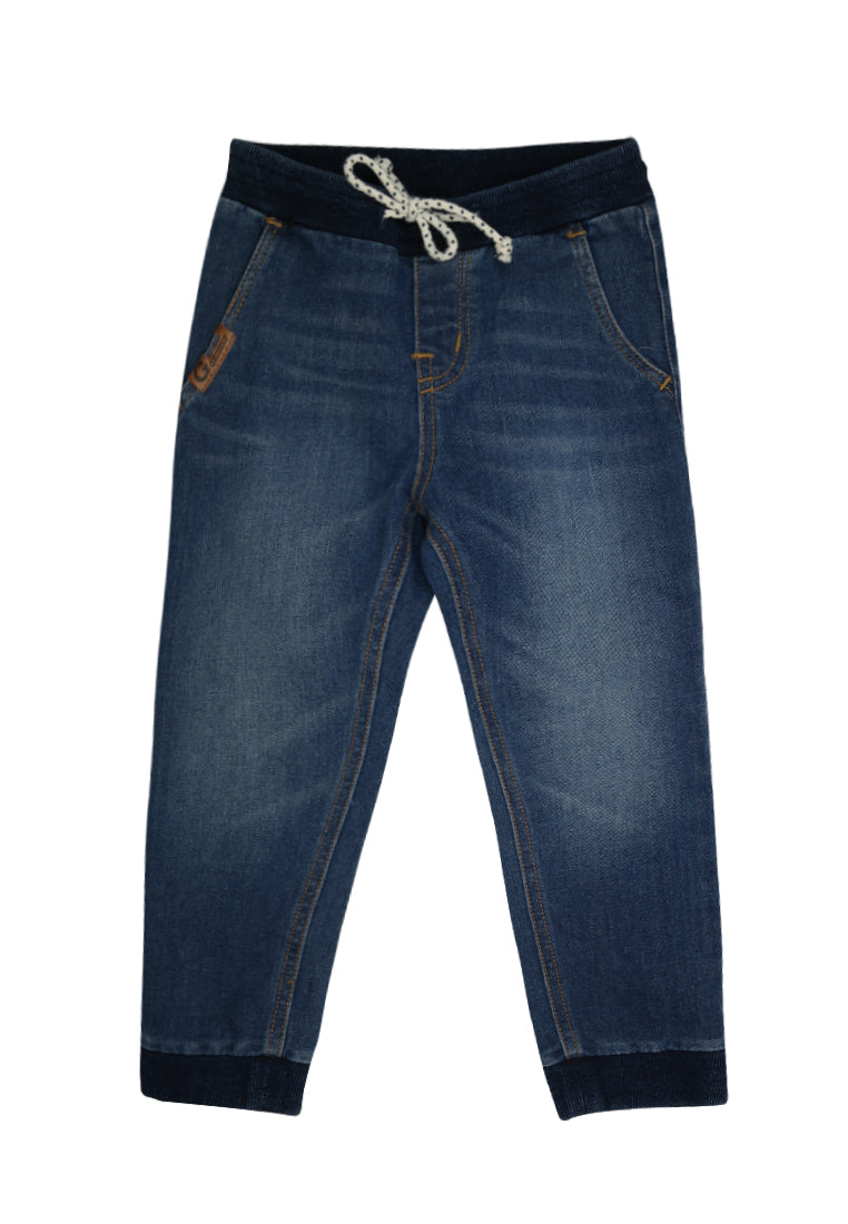 Denim Jogger Pants Ribbings 2x2 w/ 2 welt pocket