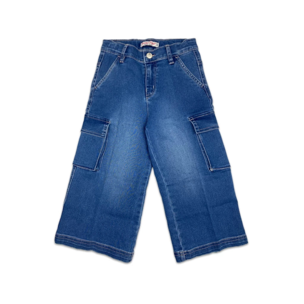 Girls Denim Wide Leg Cargo Pants - SAMPLE (Copy)