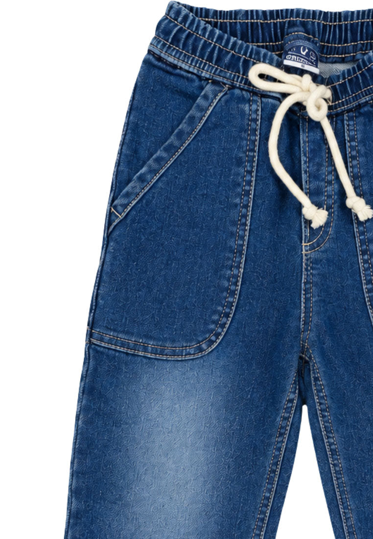 TODDLER  DENIM GARTERIZED PANTS