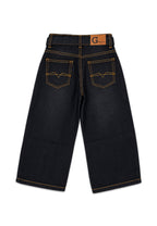 BOYS RWB BLACK DENIM BASIC BAGGY JEANS
