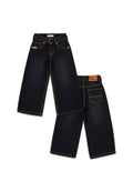 BOYS RWB BLACK DENIM BASIC BAGGY JEANS