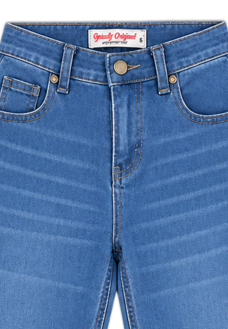 GIRLS DENIM RWB WIDE LEG PANTS