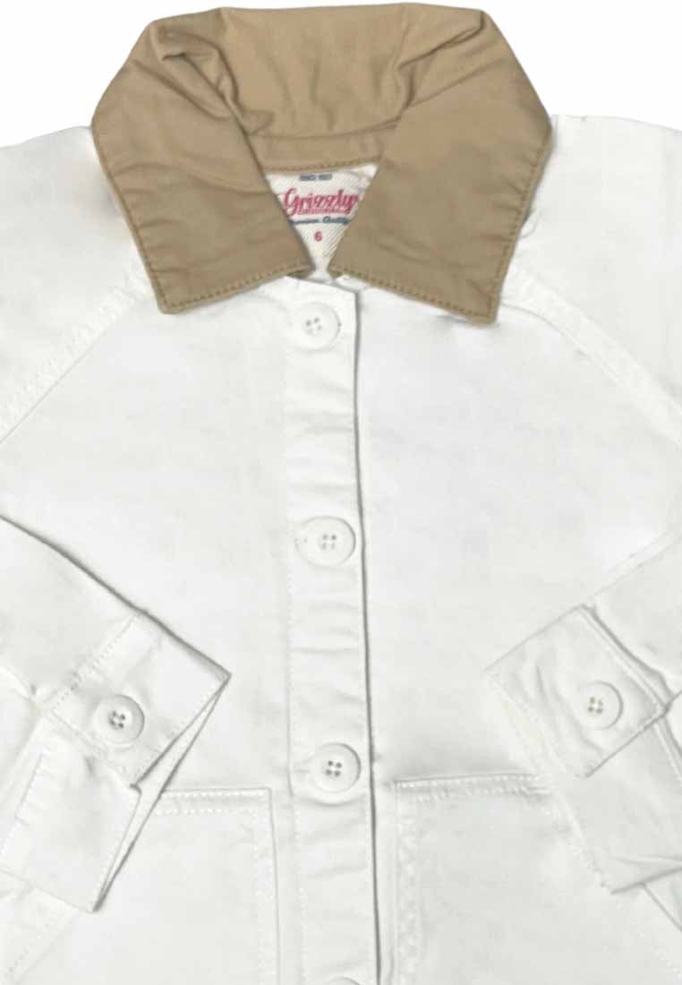 GIRLS TWILL RAGLAN CROPPED JACKET