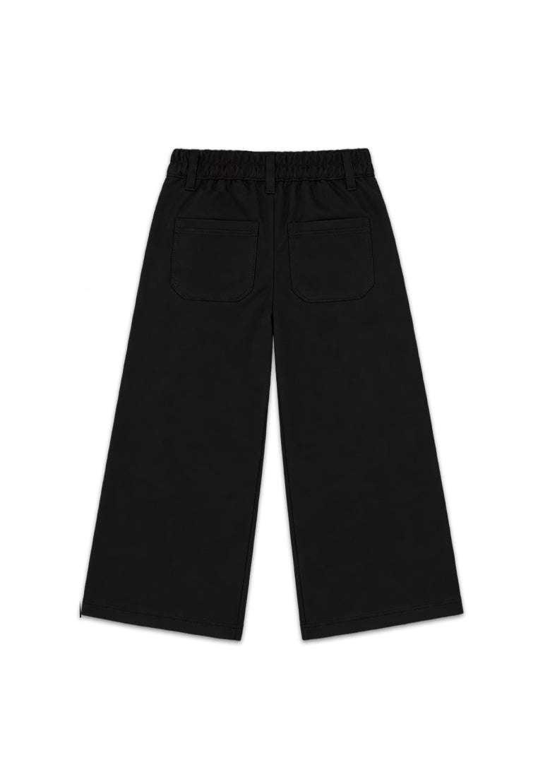 GIRLS TERRY BACK GARTERIZED WIDE LEG JEANS