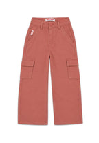 GIRLS TWILL CARGO WIDE LEG JEANS