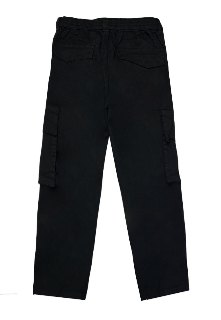 BOYS TWILL BACK GARTER CARGO STRAIGHT PANTS