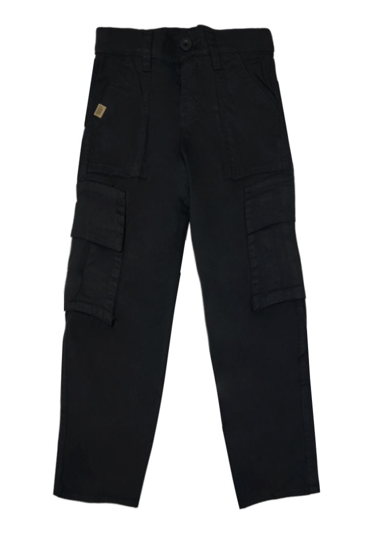 BOYS TWILL BACK GARTER CARGO STRAIGHT PANTS