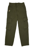 BOYS TWILL BACK GARTER CARGO STRAIGHT PANTS