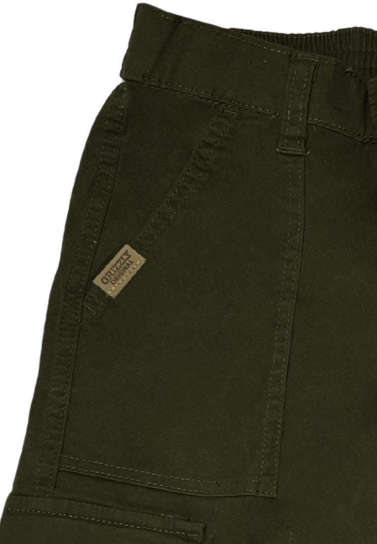 BOYS TWILL BACK GARTER CARGO STRAIGHT PANTS