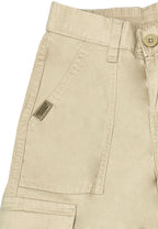 BOYS TWILL BACK GARTER CARGO STRAIGHT PANTS