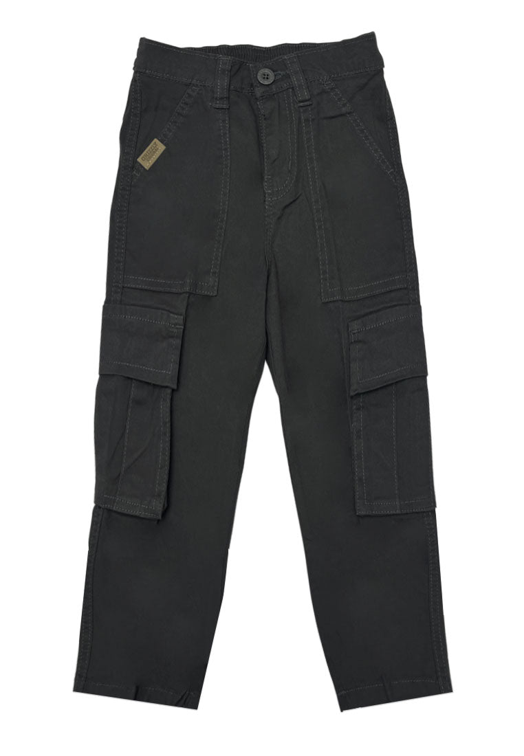 TODDLER BOYS TWILL BACK GARTER CARGO STRAIGHT PANTS
