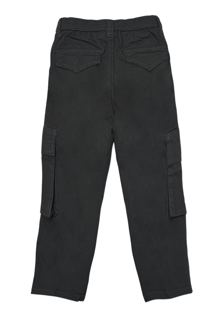 TODDLER BOYS TWILL BACK GARTER CARGO STRAIGHT PANTS