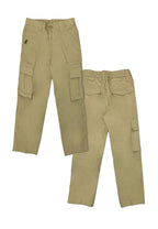 TODDLER BOYS TWILL BACK GARTER CARGO STRAIGHT PANTS