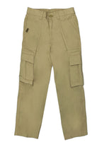 TODDLER BOYS TWILL BACK GARTER CARGO STRAIGHT PANTS