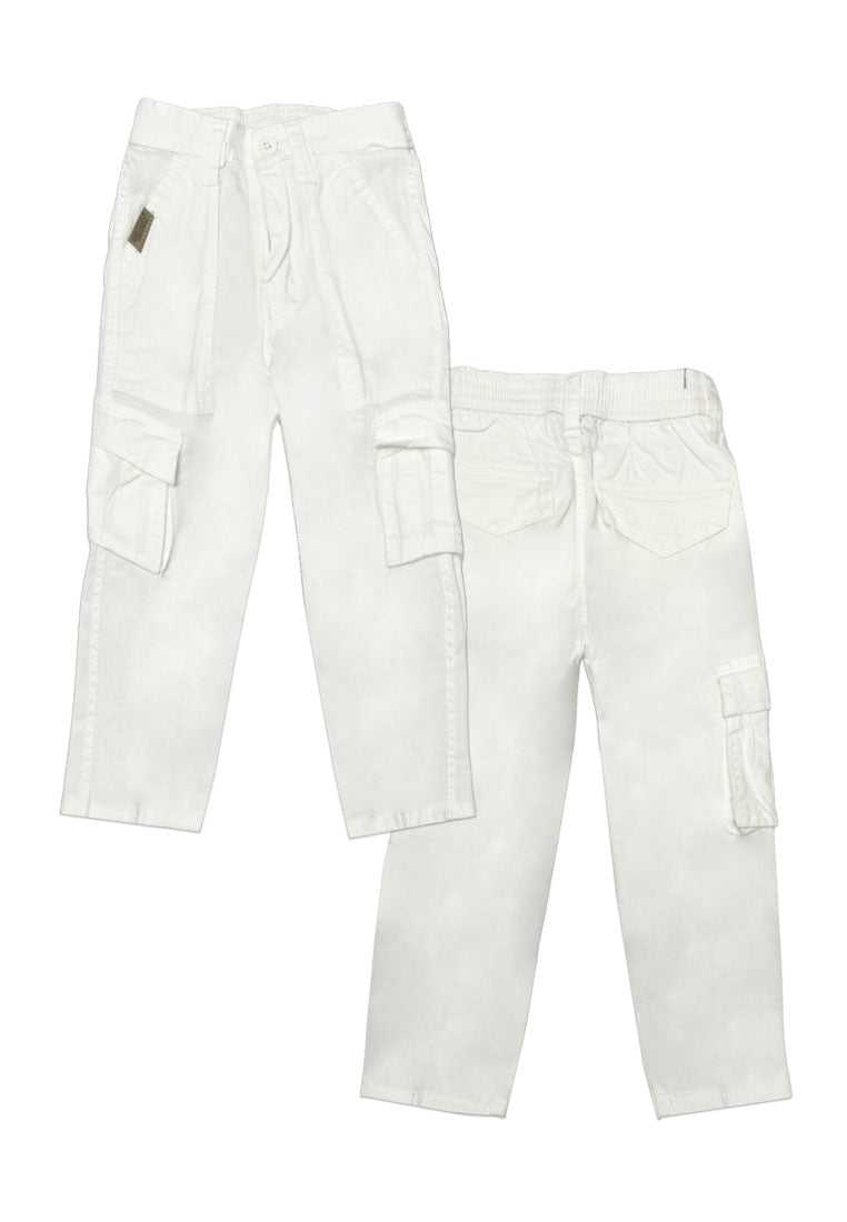 TODDLER BOYS TWILL BACK GARTER CARGO STRAIGHT PANTS
