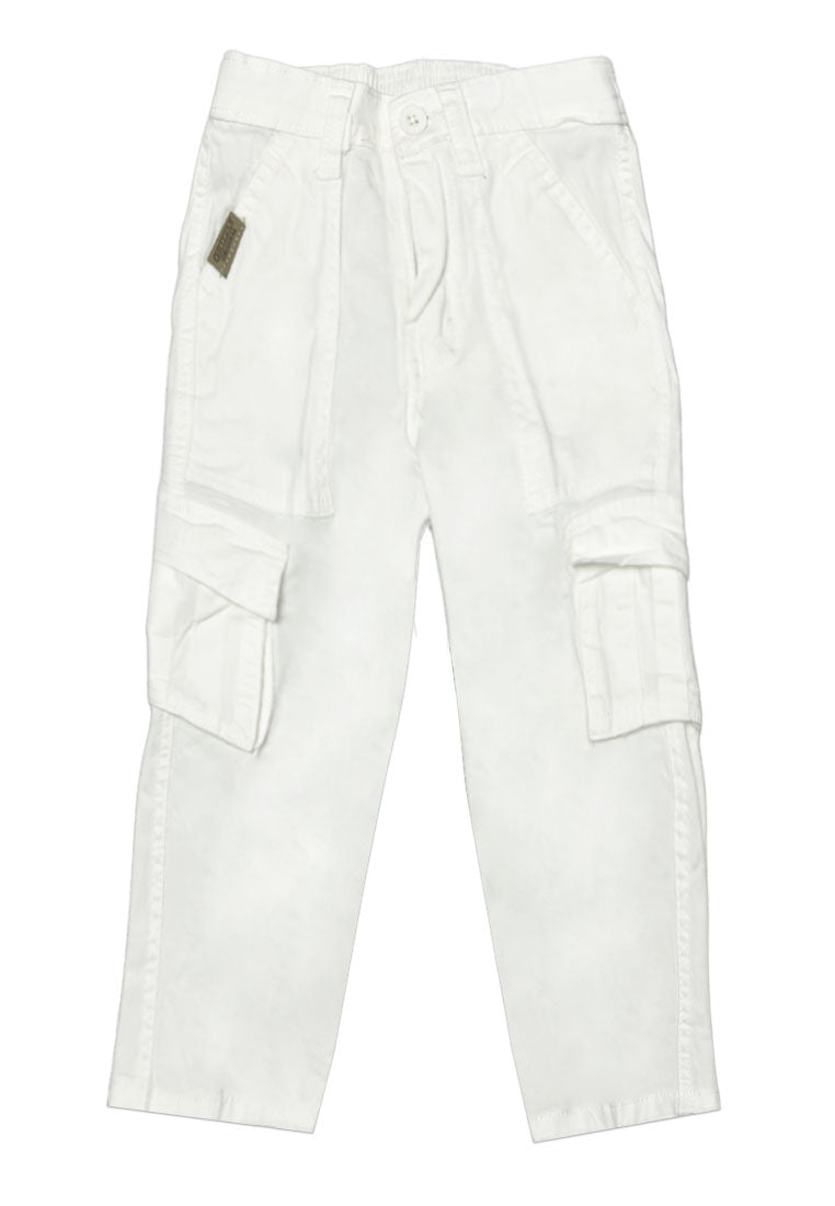TODDLER BOYS TWILL BACK GARTER CARGO STRAIGHT PANTS