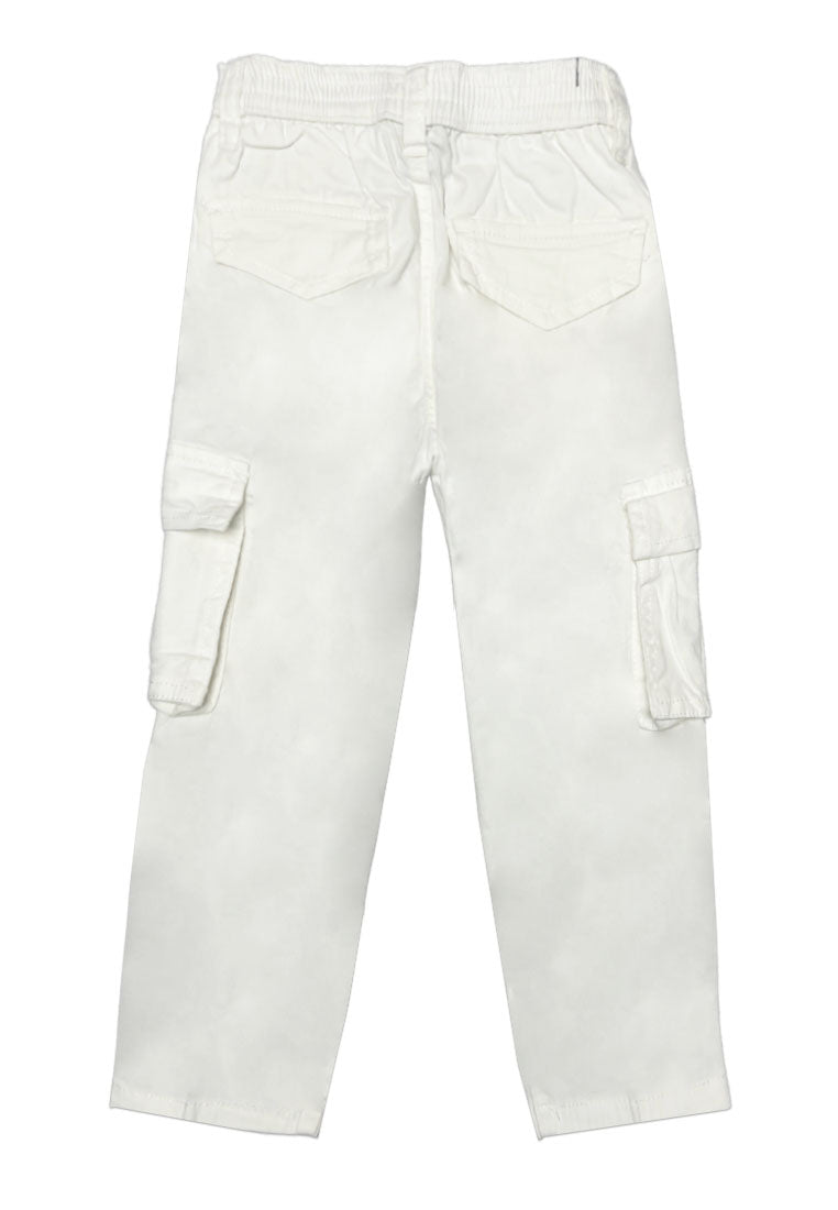 TODDLER BOYS TWILL BACK GARTER CARGO STRAIGHT PANTS