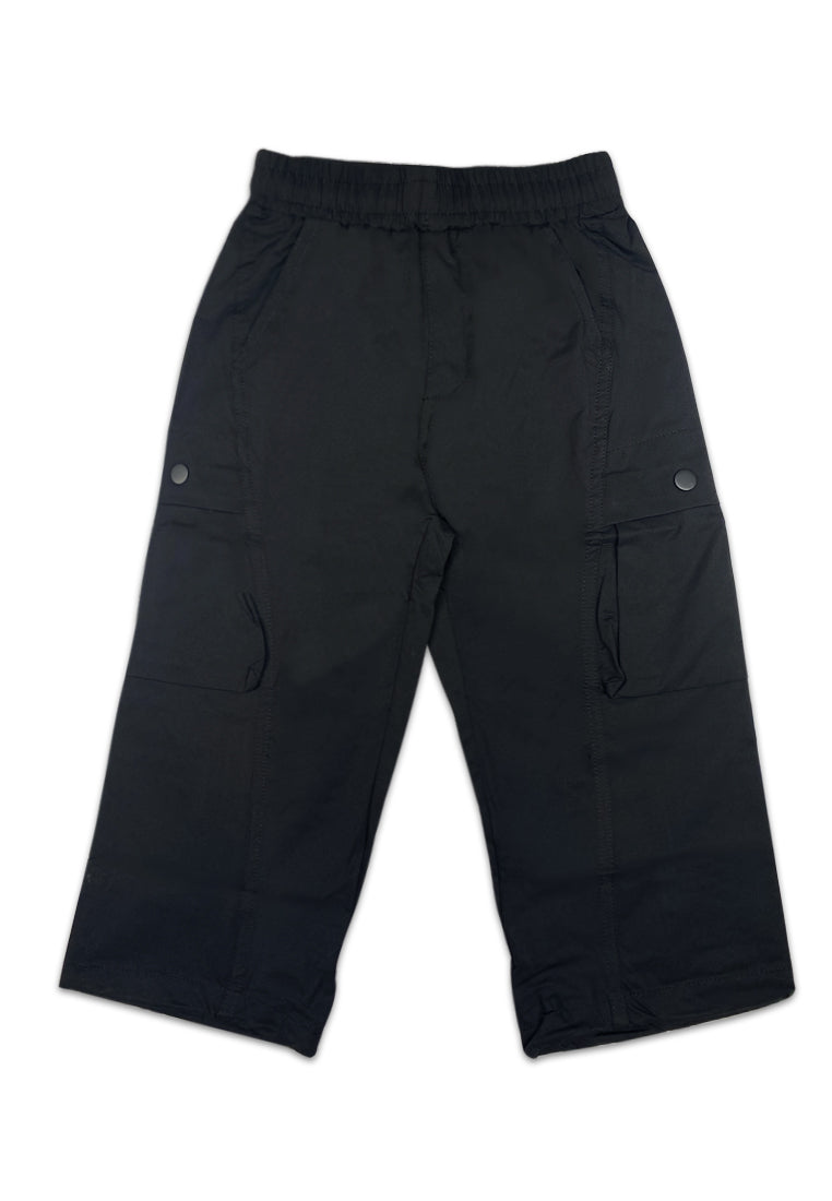 TODDLER BOYS BAGGY CARGO PANTS W/ HEM ADJUSTER