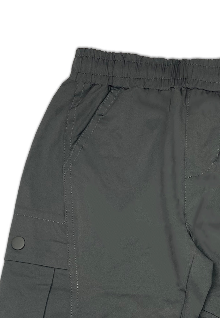 TODDLER BOYS BAGGY CARGO PANTS W/ HEM ADJUSTER