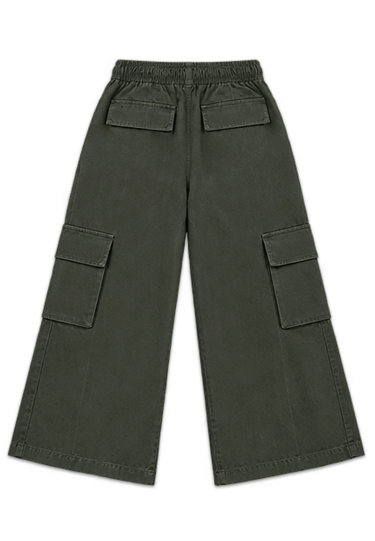 BOYS TWIL GARTERIZED CARGO BAGGY PANTS