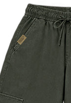 BOYS TWIL GARTERIZED CARGO BAGGY PANTS