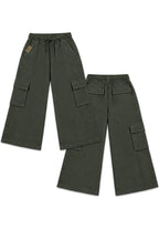 TODDLER BOYS TWIL GARTERIZED CARGO BAGGY PANTS