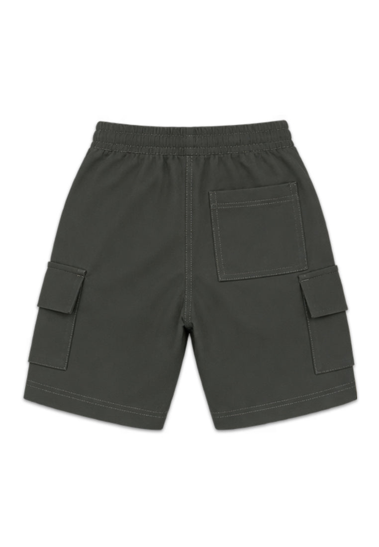 BOYS WAFFLE GARTERIZED CARGO SHORTS