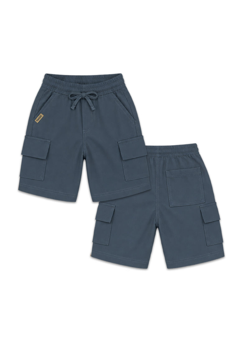 BOYS WAFFLE GARTERIZED CARGO SHORTS