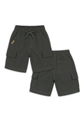 BOYS WAFFLE GARTERIZED CARGO SHORTS