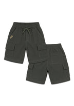 BOYS WAFFLE GARTERIZED CARGO SHORTS