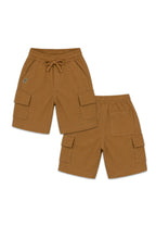 BOYS WAFFLE GARTERIZED CARGO SHORTS