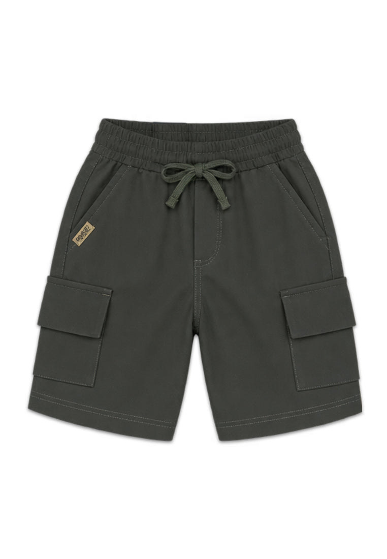 BOYS WAFFLE GARTERIZED CARGO SHORTS