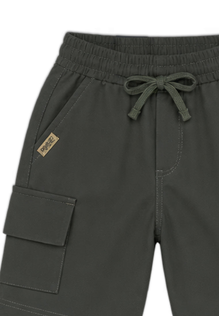 BOYS WAFFLE GARTERIZED CARGO SHORTS