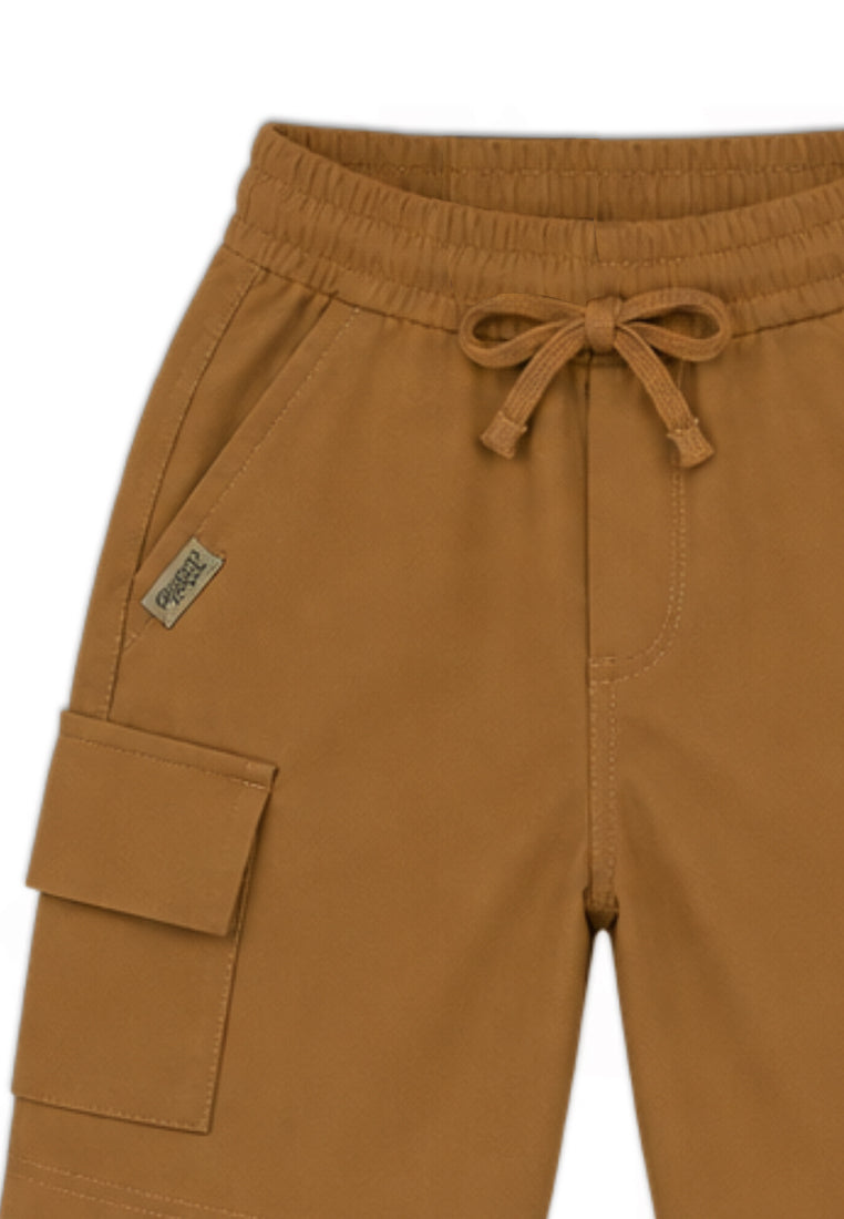 BOYS WAFFLE GARTERIZED CARGO SHORTS