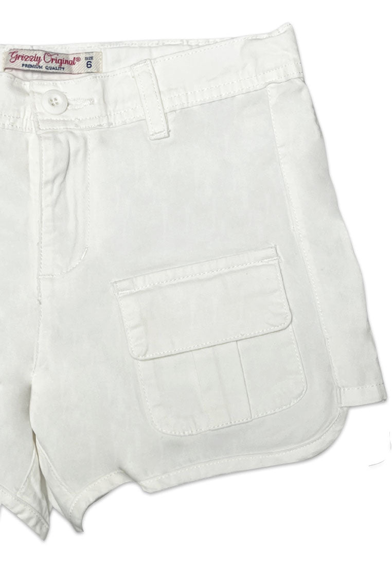 GIRLS TWILL CARGO SHORTS