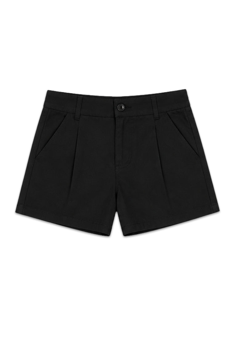 GIRLS TWILL PLEATED SHORTS
