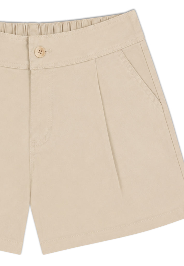 GIRLS TWILL PLEATED SHORTS