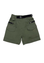 TODDLER BOYS GARTERIZED CARGO SHORT W/ STRAP BELT