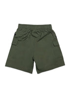 TODDLER BOYS GARTERIZED CARGO SHORT W/ STRAP BELT