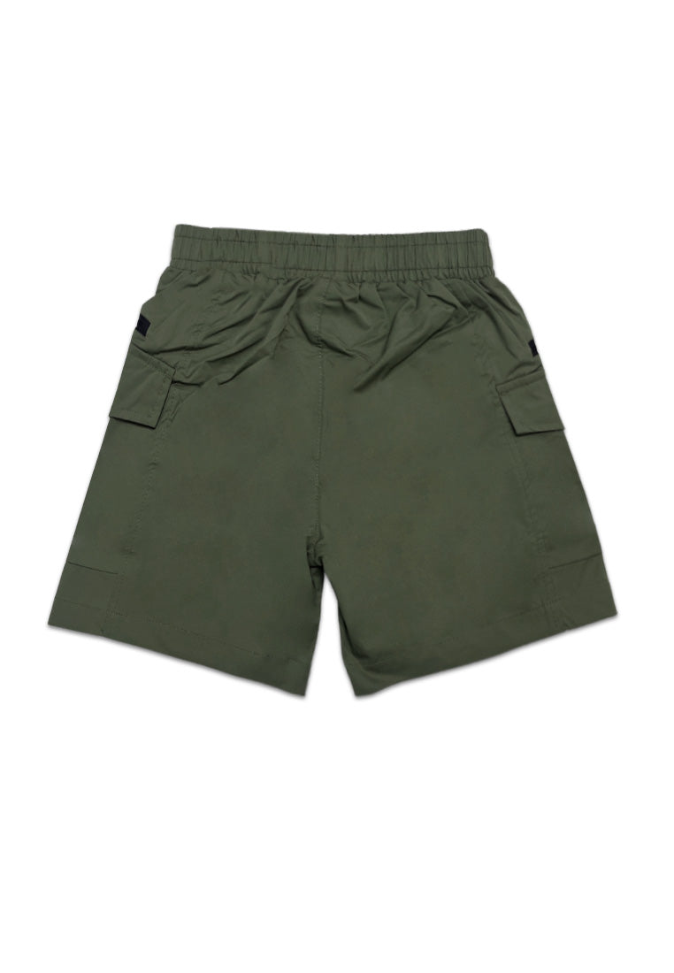 TODDLER BOYS GARTERIZED CARGO SHORT W/ STRAP BELT