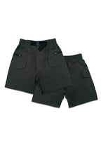 TODDLER BOYS GARTERIZED CARGO SHORT W/ STRAP BELT