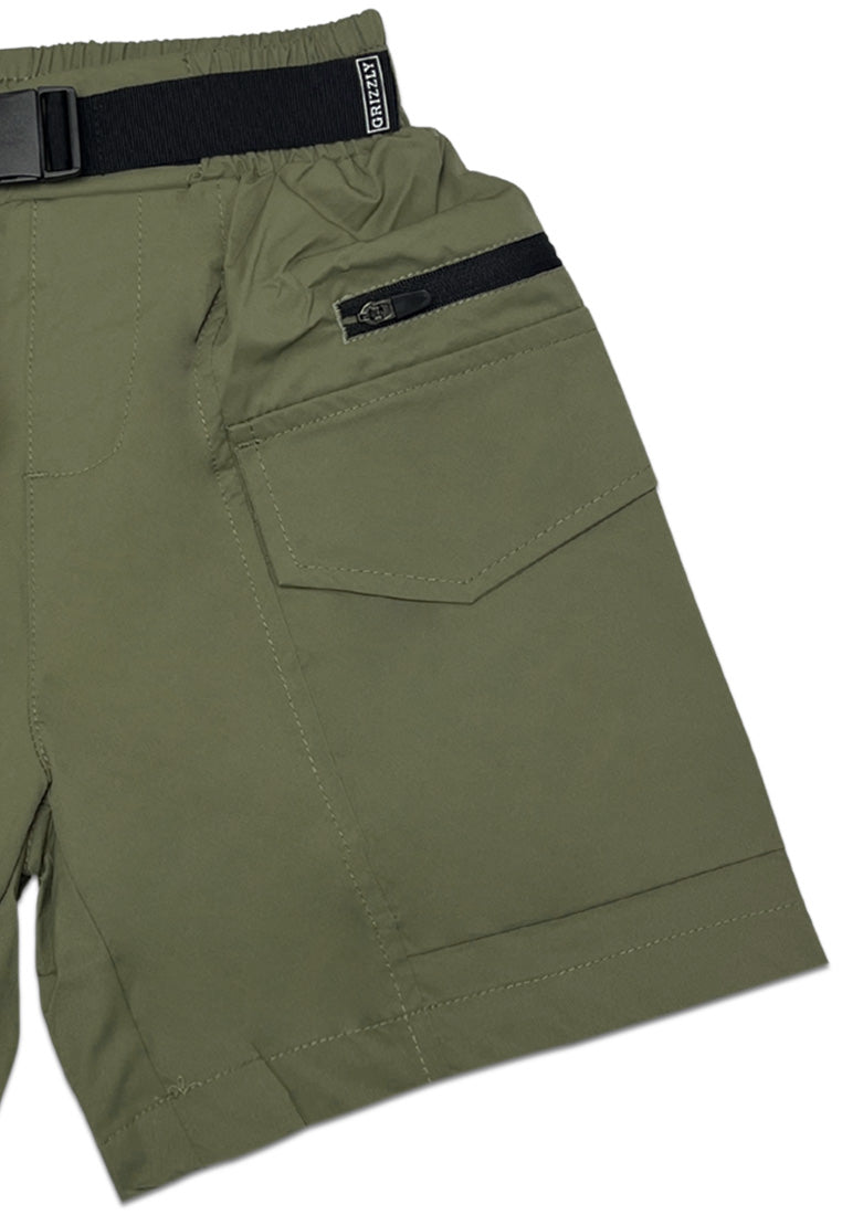 TODDLER BOYS GARTERIZED CARGO SHORT W/ STRAP BELT