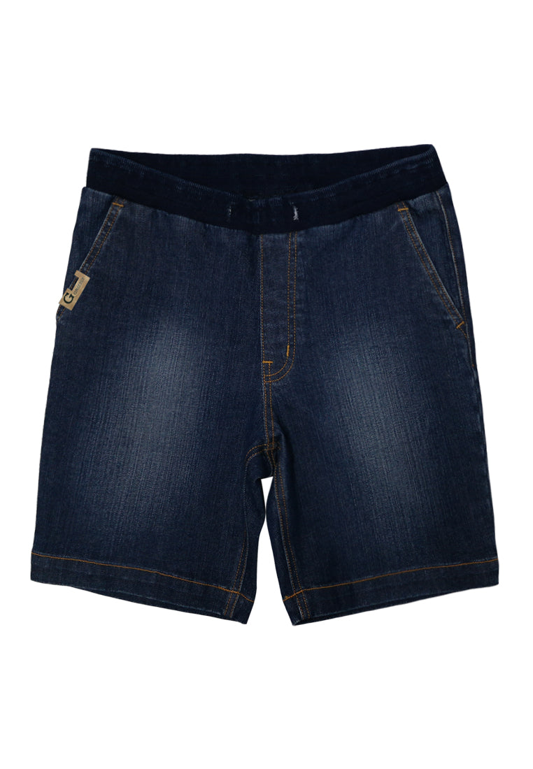 Denim Short w/ 2x2 ribbings w 2 welt pocket