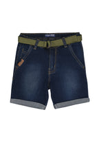 Denim Short Double Lip welt fold up Hem