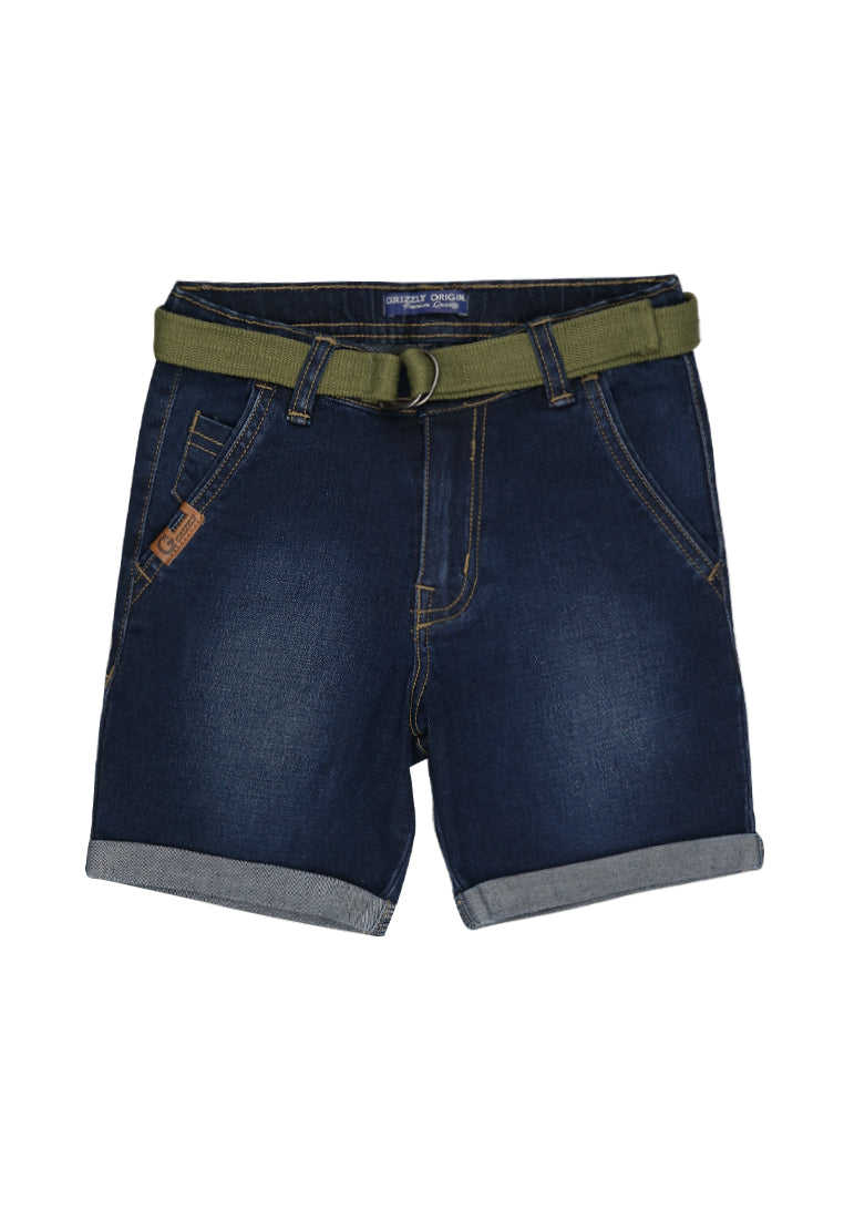 Denim Short Double Lip welt fold up Hem