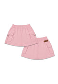 GIRLS TWILL GARTERIZED CARGO SKIRT