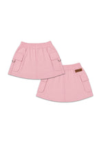 GIRLS TWILL GARTERIZED CARGO SKIRT