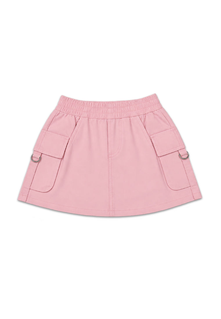 GIRLS TWILL GARTERIZED CARGO SKIRT