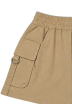 GIRLS TWILL GARTERIZED CARGO SKIRT