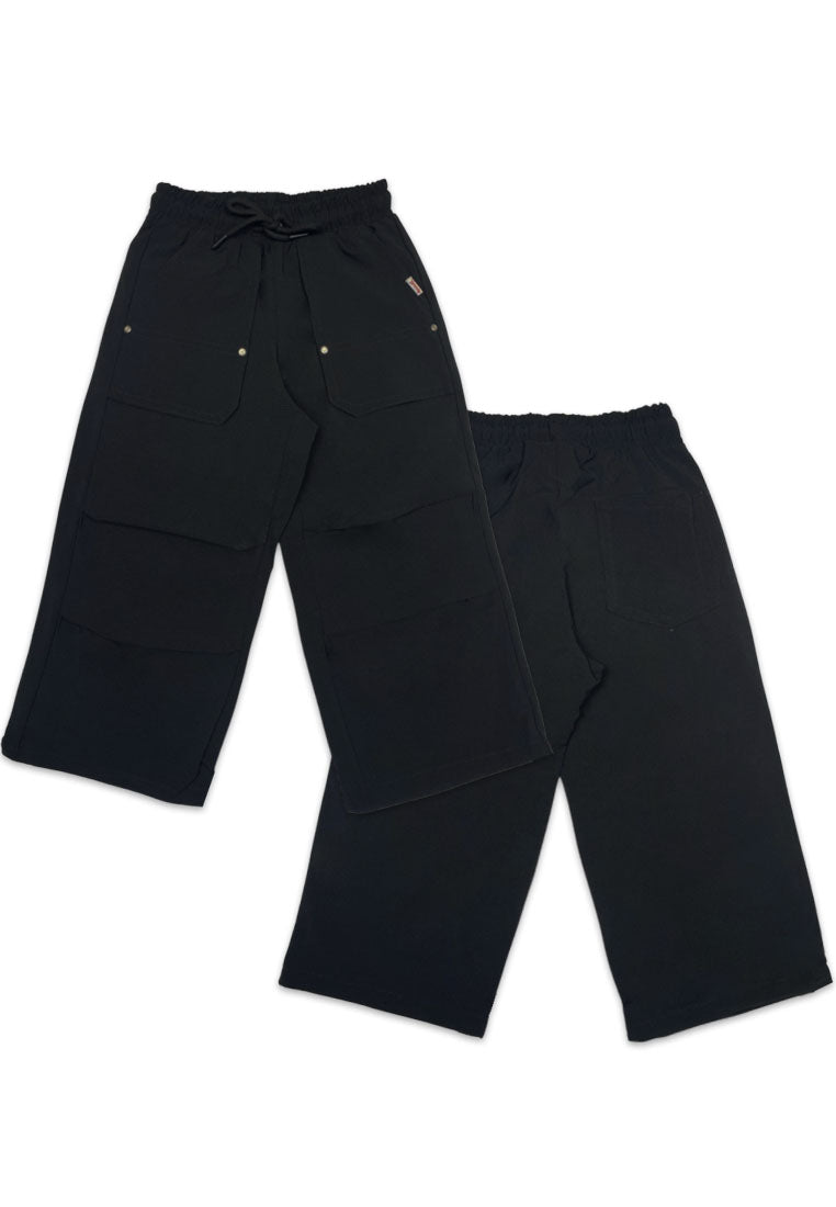 GIRLS GARTERIZED WIDE LEG PANTS